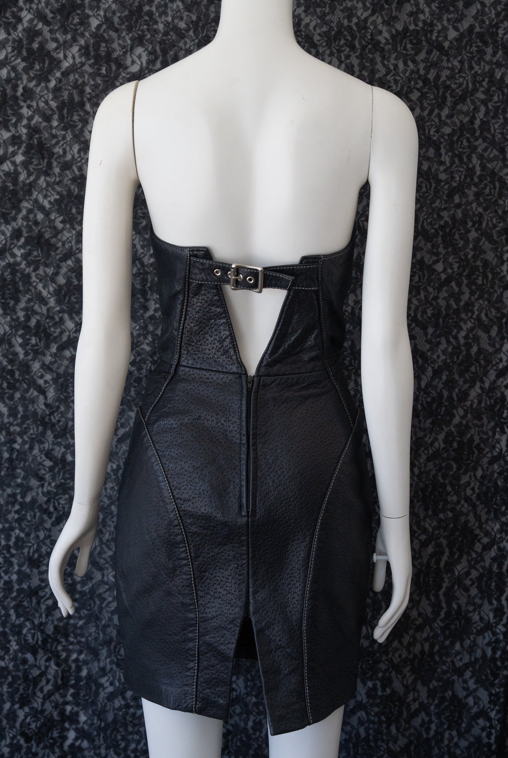 Vixen Strapless Vintage Leather Dress