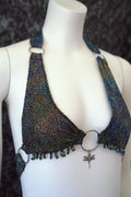 Oil Spill Beaded Dragonfly Halter